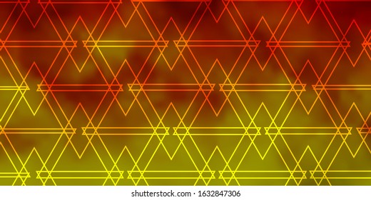 Light Green, Yellow vector layout with lines, triangles. Illustration with set of colorful triangles. Pattern for websites.