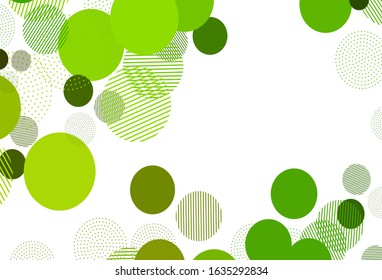 Light Green, Yellow vector layout with circle shapes. Blurred bubbles on abstract background with colorful gradient. New template for your brand book.