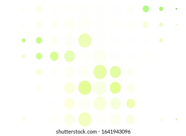 Light Green, Yellow vector layout with circle shapes. Blurred bubbles on abstract background with colorful gradient. New template for your brand book.