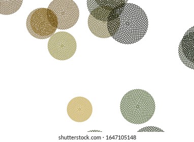Diseño vectorial amarillo verde claro con formas redondeadas. Decoración borrosa de estilo abstracto con burbujas. Diseño para su anuncio comercial.