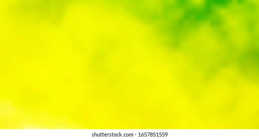 Light Green, Yellow vector layout with cloudscape. Abstract colorful clouds on gradient illustration. Pattern for your booklets, leaflets.
