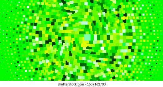 Diseño vectorial verde claro, amarillo con líneas, rectángulos. Ilustración con un conjunto de rectángulos de degradado. Plantilla para teléfonos móviles.