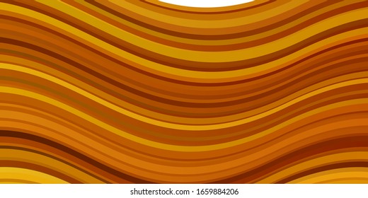 Light Green, Yellow vector layout with curves. Gradient illustration in simple style with bows. Best design for your ad, poster, banner.