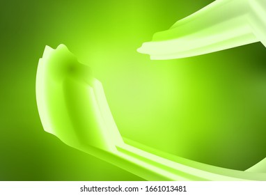 Light Green, Yellow vector layout with wry lines. Brand new colorful illustration in simple style. New composition for your brand book.