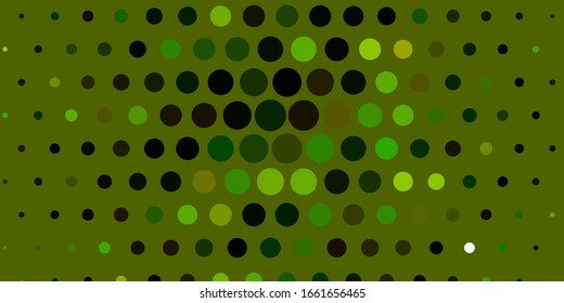 Light Green, Yellow vector layout with circle shapes. Illustration with set of shining colorful abstract spheres. Design for your commercials.