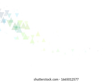 Hellgrüne, gelbe Vektorillustration mit Kreisen, Linien. Abstrakte Glitter-Illustration mit Sphären, dreieckigen Linien. Kluges Design für Ihre Werbung.
