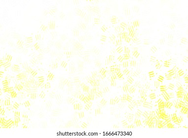 Diseño vectorial amarillo claro con líneas planas, puntos. Líneas sobre fondo abstracto borroso con degradado. Patrón de anuncios, folletos, volantes.
