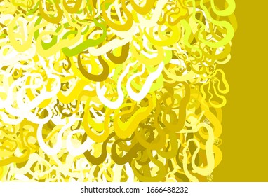 Light Green, Yellow vector layout with wry lines. An elegant bright illustration with gradient. Pattern for your business design.