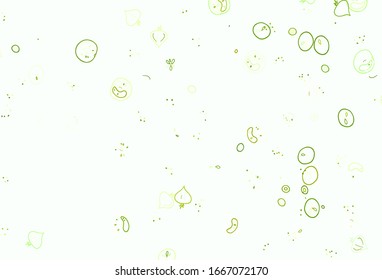 Light Green, Yellow vector layout with restaurant food. Colorful decorative design of snacks in doodle style. Design for ad, poster, banner of cafes or restaurants.