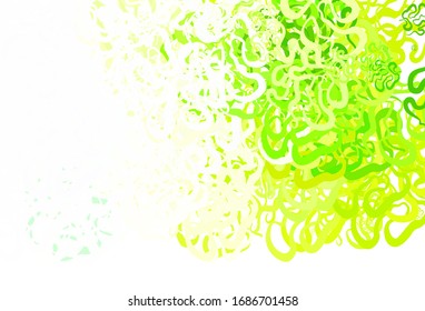 Diseño vectorial amarillo y verde claro con líneas dobladas. Nueva ilustración de color en estilo sencillo. El mejor diseño colorido para su negocio.