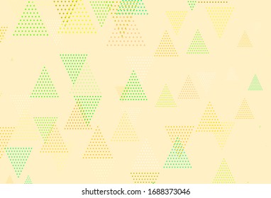 Light Green, Yellow vector layout with circles, lines. Illustration with set of colorful circles, triangles. Best design for poster, banner.
