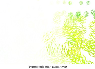 Light Green, Yellow vector layout with circle shapes. Circles, lines with colorful gradient on abstract background. New template for your brand book.