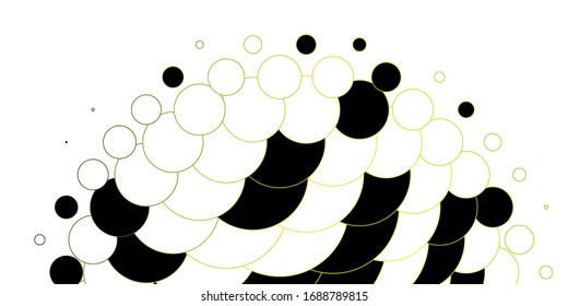 Light Green, Yellow vector layout with circle shapes. Abstract decorative design in gradient style with bubbles. Pattern for wallpapers, curtains.