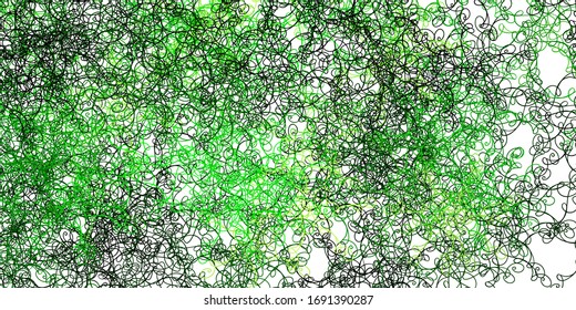 Diseño vectorial amarillo y verde claro con curvas. Ilustración en estilo abstracto con degradado curvado. Patrón de anuncios, comerciales.