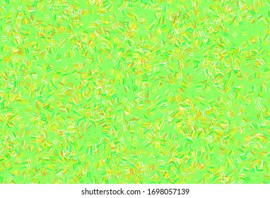 Diseño vectorial amarillo claro con líneas planas, puntos. Ilustración abstracta brillante con palos de colores. Plantilla para sus hermosos fondos.