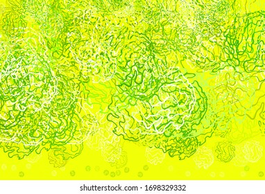 Light Green, Yellow vector layout with circle shapes. Illustration with colorful circles, lines in abstract style. Design for poster, banner of websites.