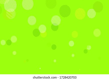Light Green, Yellow vector layout with circle shapes. Beautiful colored illustration with blurred circles in nature style. Pattern for textures of wallpapers.