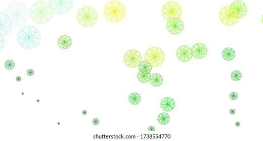 Light Green, Yellow vector layout with circle shapes. Abstract colorful disks on simple gradient background. Pattern for business ads.