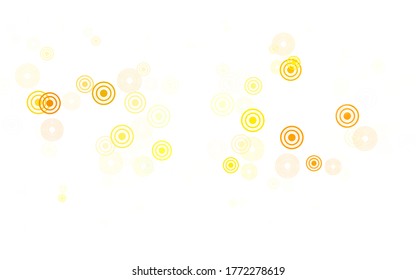 Light Green, Yellow vector layout with circle shapes. Blurred bubbles on abstract background with colorful gradient. Pattern for futuristic ad, booklets.