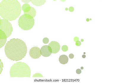 Light Green, Yellow vector layout with circle shapes. Abstract illustration with colored bubbles in nature style. New template for your brand book.