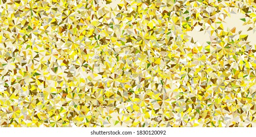 Light green, yellow vector layout with beautiful snowflakes. Colorful abstract illustration with snowflakes. New year websites pattern.