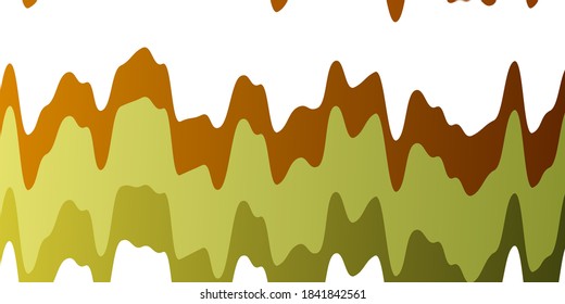 Light Green, Yellow vector layout with wry lines. Abstract illustration with bandy gradient lines. Template for cellphones.