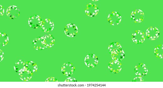 Light green, yellow vector layout with circle shapes. Abstract illustration with colorful spots in nature style. Pattern for booklets, leaflets.
