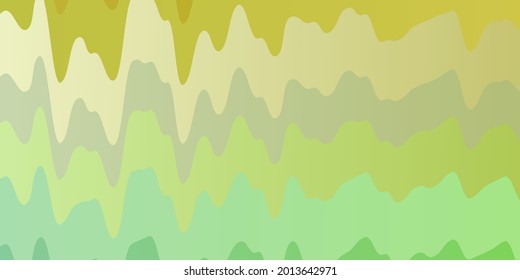 Light Green, Yellow vector layout with wry lines. Illustration in abstract style with gradient curved.  Template for cellphones.