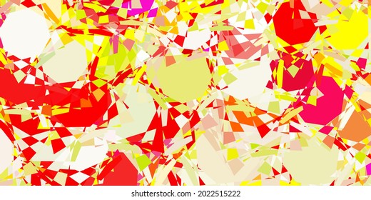 Diseño vectorial amarillo verde claro con formas triangulares. Ilustración abstracta inteligente con formas triangulares de estilo moderno. Material de las páginas de aterrizaje.