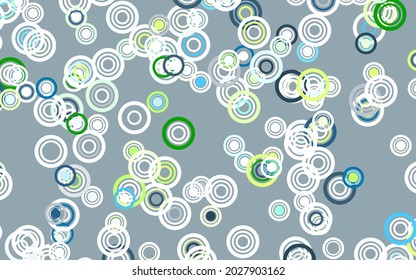 Diseño vectorial de color verde claro, amarillo con formas redondeadas. Hermosa ilustración de color con círculos borrosos en estilo natural. Patrón de anuncios, folletos.