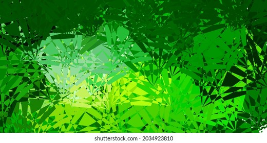 Light Green, Yellow vector layout with triangle forms. Smart abstract illustration with triangle forms in modern style. An easy addition to your commertials.
