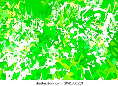 Light Green, Yellow vector layout with bent lines. Colorful geometric sample with gradient lines.  Colorful wave pattern for your design.