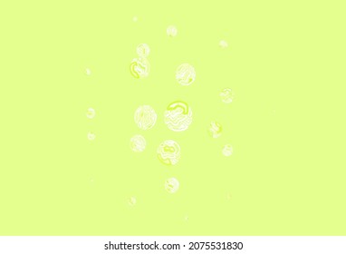 Light Green, Yellow vector layout with circle shapes. Beautiful colored illustration with blurred circles in nature style. New template for your brand book.
