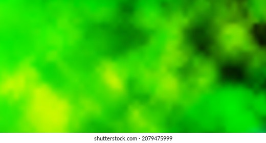 Light Green, Yellow vector layout with cloudscape. Colorful illustration with abstract gradient clouds. Pattern for your booklets, leaflets.