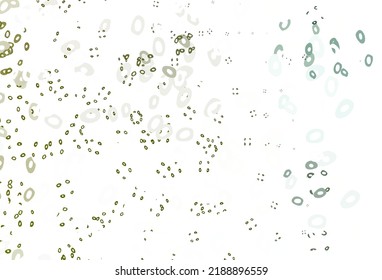 Light Green, Yellow vector layout with circle shapes. Abstract illustration with colored bubbles in nature style. Pattern of water, rain drops.