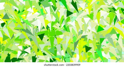 Light Green, Yellow vector layout with triangle forms. Illustration with abstract colorful triangle shapes. Design for your wallpapers.