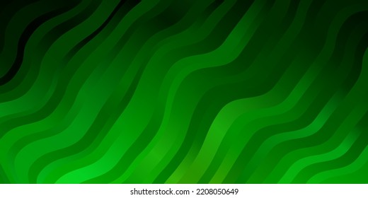 Light Green, Yellow vector layout with circular arc. Colorful illustration with curved lines. Pattern for business booklets, leaflets