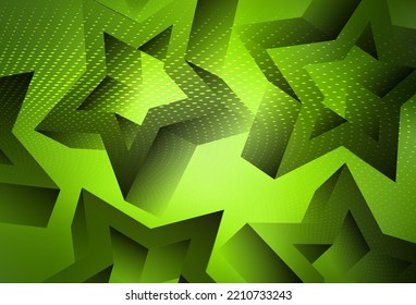 Light Green, Yellow vector layout with bright stars. Decorative shining illustration with stars on abstract template. Template for cosmic backgrounds.