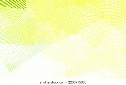 Light Green, Yellow vector layout with curved lines. Colorful geometric sample with gradient lines.  Pattern for your design.