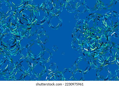 Light Green, Yellow vector layout with circle shapes. Abstract illustration with colored bubbles in nature style. Pattern of water, rain drops.