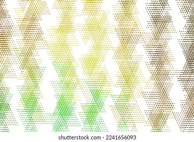 Hellgrünes, gelbes Vektorlayout mit Kreisen, Linien. Schöne Illustration mit Kreise, Dreiecke im Naturstil. Muster für Werbespots.