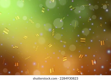 Light Green, Yellow vector layout with circle shapes. Glitter abstract illustration with blurred drops of rain. Smart design for business ads.