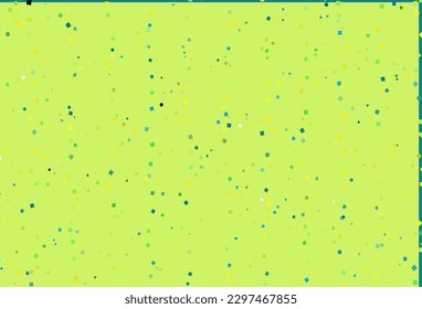 Light Green, Yellow vector layout with circles, lines, rectangles. Abstract gradient illustration with circles, triangles, cubes. Best design for your ad, poster, banner.
