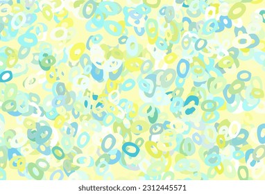 Light Green, Yellow vector layout with circle shapes. Blurred decorative design in abstract style with bubbles. Template for your brand book.