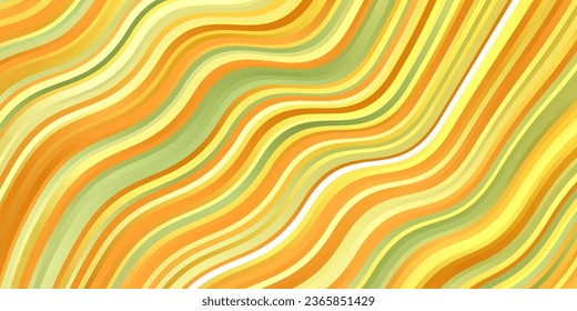 Light Green, Yellow vector layout with curves. Colorful geometric sample with gradient curves.  Best design for your ad, poster, banner.