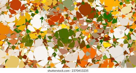 Light Green, Yellow vector layout with triangle forms. Web material illustration with colorful abstract triangles. Pattern for promotions.