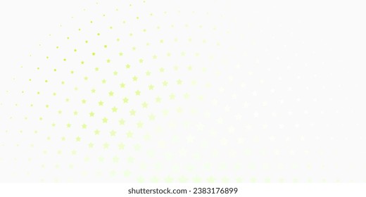 Light Green, Yellow vector layout with bright stars. Colorful illustration in abstract style with gradient stars. Best design for your ad, poster, banner.