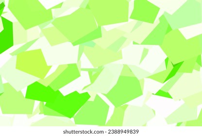 Diseño vectorial de color verde claro y amarillo con formas hexagonales. Ilustración de hexágonos coloreados en la superficie borrosa. Diseño para su anuncio comercial.