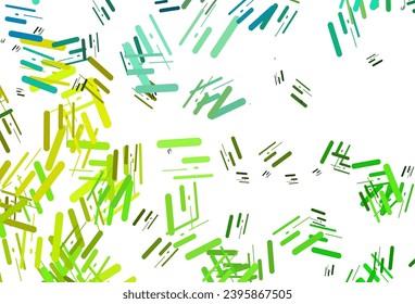 Light Green, Yellow vector layout with flat lines. Glitter abstract illustration with colored sticks. Backdrop for TV commercials.