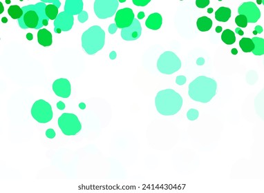 Hellgrünes, gelbes Vektorlayout mit Kreisformen. Illustration mit leuchtenden bunten abstrakten Kreisen. Muster für schöne Websites.